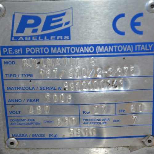 PE Model Rollmatic (18) Head Rotary Labeler