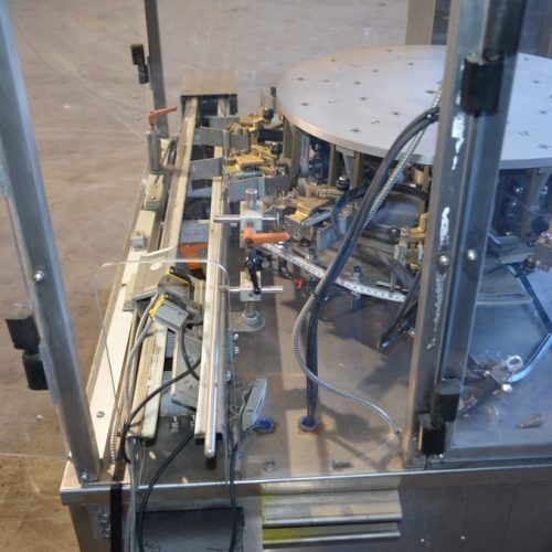 Omega Model 4DRP212 Overhead Bowl to Rotary Turret Bottle Unscrambler