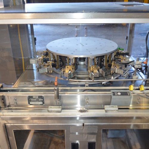 Omega Model 4DRP212 Overhead Bowl to Rotary Turret Bottle Unscrambler