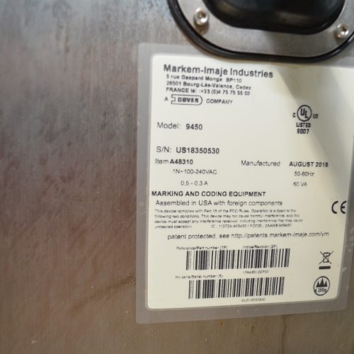 Markem Imaje Model 9450 S/S Ink Jet Coder