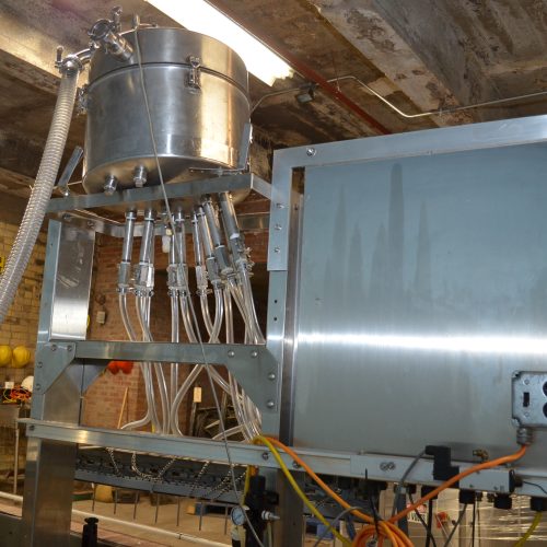 12-Head S/S Inline Filler with Manually Adjustable Nozzle Bar