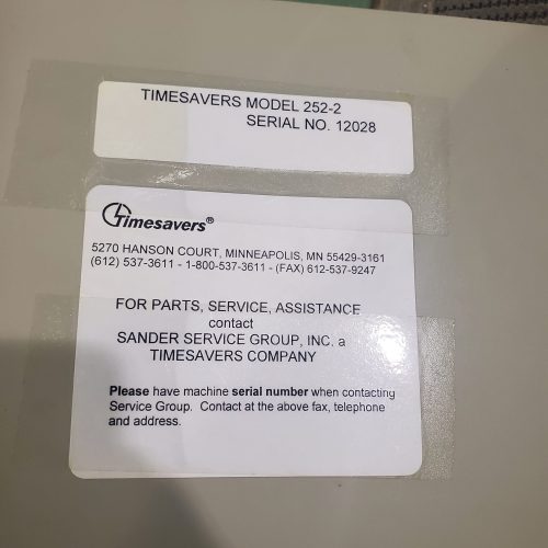 Timesaver Model 2522 48 in Speedbelt Sander