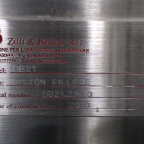 Zilli and Bellini Model DB21 (21) Head S/S Rotary Piston Filler