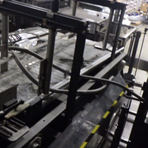 Hartness Model 825AT 20 CPM Drop Case Packer with Gang Infeed