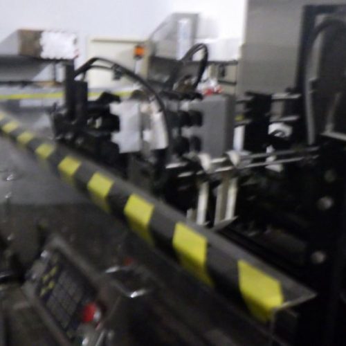 Hartness Model 825AT 20 CPM Drop Case Packer with Gang Infeed