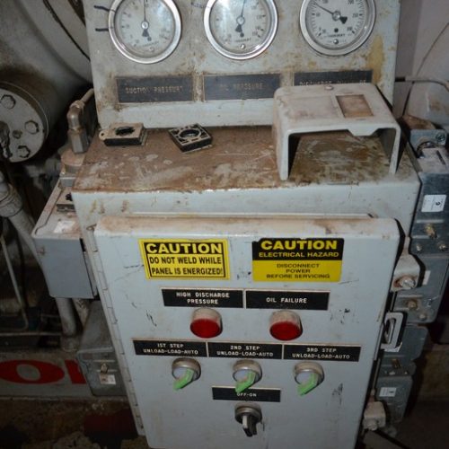 Mycom / Mayekawa Model N8WBHEBB 150HP (4) Head Skid Mounted Reciprocating Ammonia Compressor