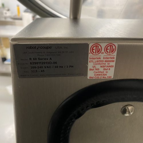 Robot Coupe Model R60 S/S Bowl Chopper