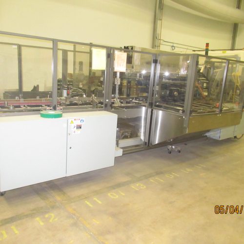 Barry Wehmiller Thiele Model CM Automatic Continuous Horizontal Cartoner with Arm Mounted Controller and Safety Panels