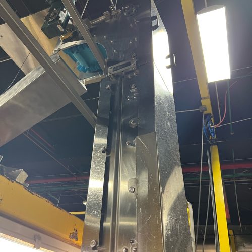 S/S Bucket Elevator with Intralox Thermodrive Sanitary Belting with Synchronized Sidewalls