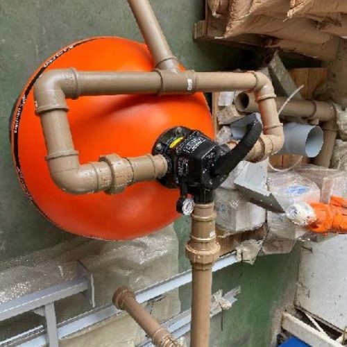 Complete Seibt Water Treatment Line Including S/S Decanter, Filter Press, Filters, Valves, and Piping