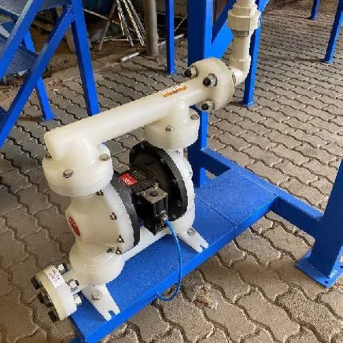 Seibt Filter Press with 40 Plates, Diaphragm Pump, and Doser Pumps