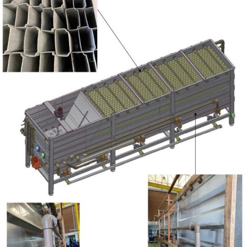 Complete Seibt Water Treatment Line Including S/S Decanter, Filter Press, Filters, Valves, and Piping