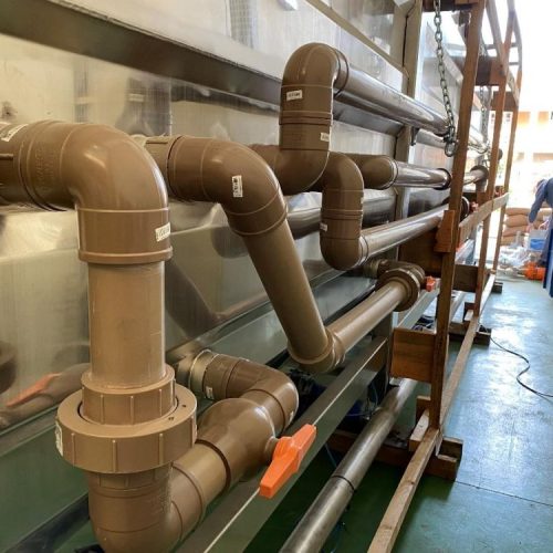 Complete Seibt Water Treatment Line Including S/S Decanter, Filter Press, Filters, Valves, and Piping