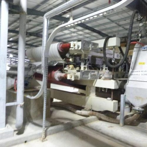 HYMAC/ Press Technology Model 100 Wet Lap Twin Wire Press, Model 100 HDP Heavy Duty Press, and Model 100 Cutter Layboy