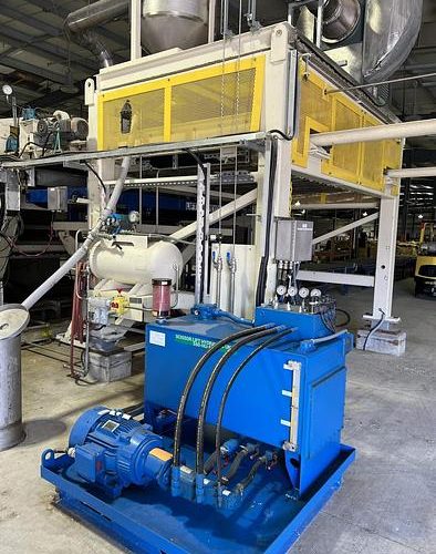 HYMAC/ Press Technology Model 100 Wet Lap Twin Wire Press, Model 100 HDP Heavy Duty Press, and Model 100 Cutter Layboy