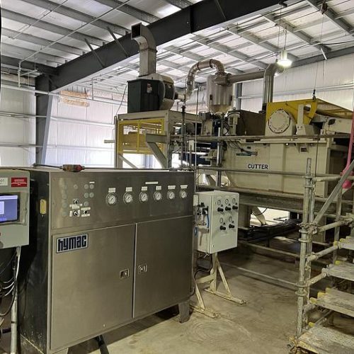 HYMAC/ Press Technology Model 100 Wet Lap Twin Wire Press, Model 100 HDP Heavy Duty Press, and Model 100 Cutter Layboy