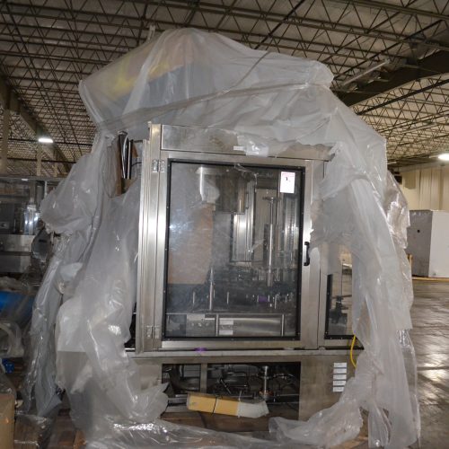 US Bottlers Model FM3078 / RC1026 Monoblock 200 BPM Rotary Filler and Capper with Cap Sorter