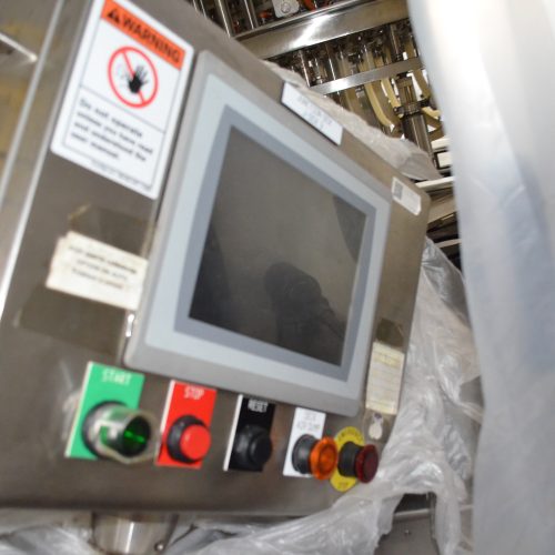 US Bottlers Model FM3078 / RC1026 Monoblock 200 BPM Rotary Filler and Capper with Cap Sorter