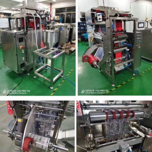 Automatic Gel Sachet Packing Machine of Four-lane packing Machine. Never used in production.