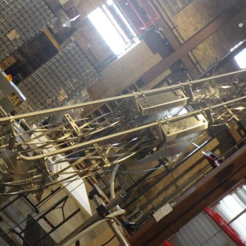 Complete Can Filling Line Including Maheen Model M6 (6) Head Filler and Single Head Seamer, Depalletizer, Can Washer, Labeler, Accumulation Conveyor, Etc.