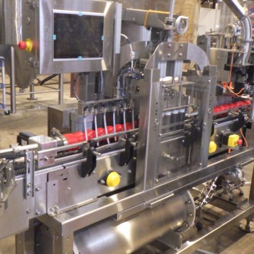 Complete Can Filling Line Including Maheen Model M6 (6) Head Filler and Single Head Seamer, Depalletizer, Can Washer, Labeler, Accumulation Conveyor, Etc.