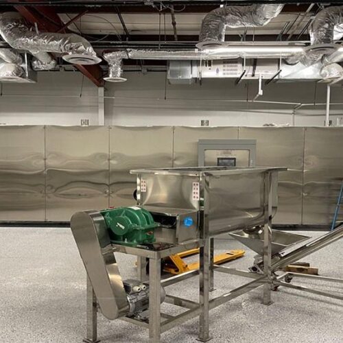 Complete 1,000 Pound Per Hour Capacity Dog / Pet Food Kibble Line Including Ribbon Blender, Extruder, Dryer, Etc.