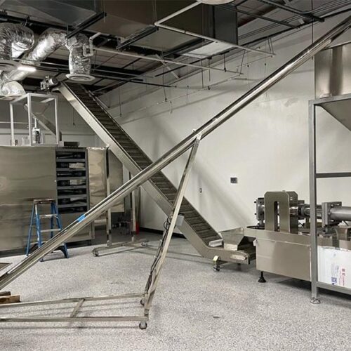 Complete 1,000 Pound Per Hour Capacity Dog / Pet Food Kibble Line Including Ribbon Blender, Extruder, Dryer, Etc.