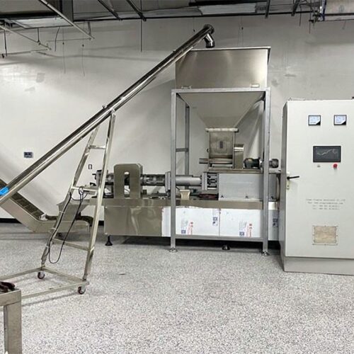 Complete 1,000 Pound Per Hour Capacity Dog / Pet Food Kibble Line Including Ribbon Blender, Extruder, Dryer, Etc.