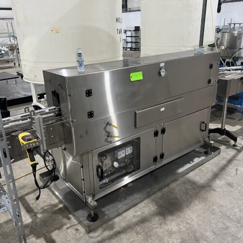 Complete Terco 8 CPM BOV Bag on Valve Aerosol Can Filling Line with Filler, Gasser, Crimper, Sleeve Labeler, Etc.