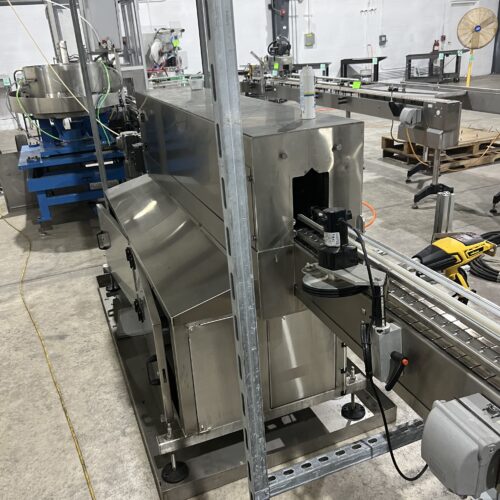 Complete Terco 8 CPM BOV Bag on Valve Aerosol Can Filling Line with Filler, Gasser, Crimper, Sleeve Labeler, Etc.