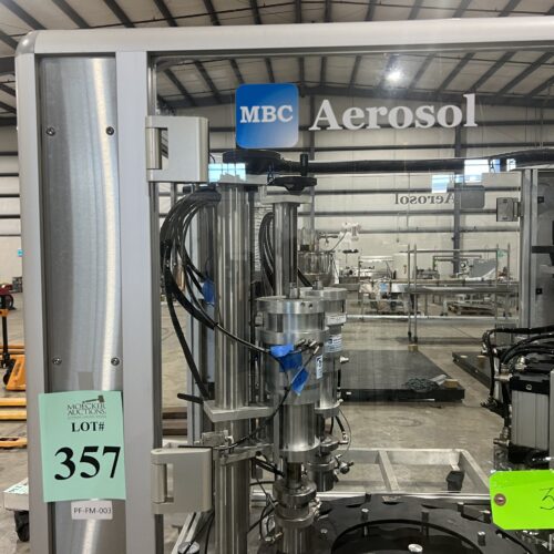 Complete Terco 8 CPM BOV Bag on Valve Aerosol Can Filling Line with Filler, Gasser, Crimper, Sleeve Labeler, Etc.