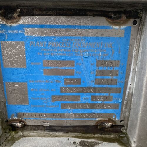 Chiller Skid 2,119 MBTU/HR Warm Gas/ Gas Exchanger, Chiller, Vaporizer, Level and Pressure Transmitters, Etc