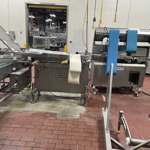 Vemag Model HP30E Vacuum Filler Stuffer with MMP223 Portioner and SC 261 Shuttle Conveyor