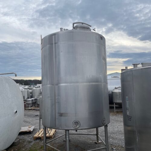 2,500 Gallon DCI Vertical S/S Jacketed Agitated Tank
