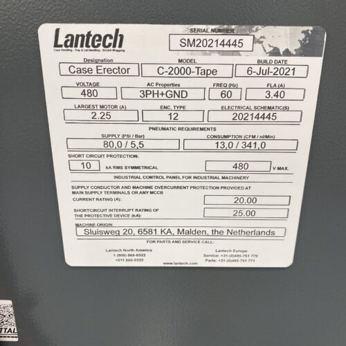 Lantech Case Erector