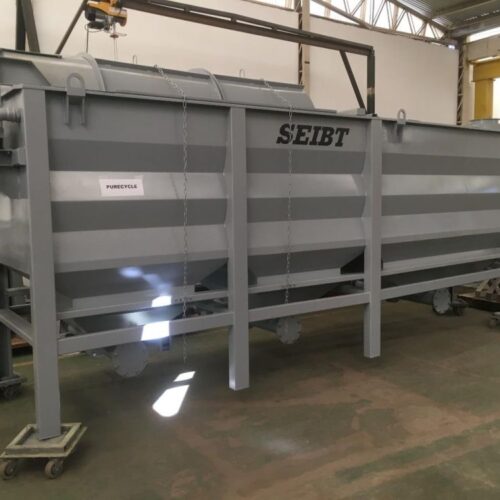 Complete Seibt Recycling Line Including Granulating Mill, Decanter, Pre-Dryers, Screw Conveyor, Etc.