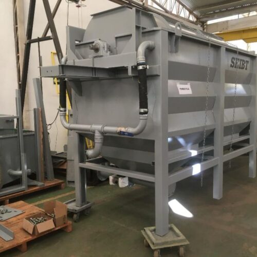 Complete Seibt Recycling Line Including Granulating Mill, Decanter, Pre-Dryers, Screw Conveyor, Etc.