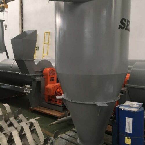 Complete Seibt Recycling Line Including Granulating Mill, Decanter, Pre-Dryers, Screw Conveyor, Etc.