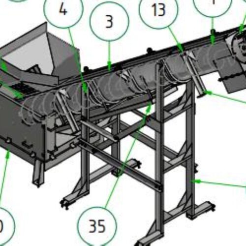 Complete Seibt Recycling Line Including Granulating Mill, Decanter, Pre-Dryers, Screw Conveyor, Etc.