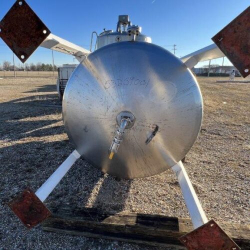 1,400 Gallon Capacity Roben Vertical Jacketed Agitated S/S Mix Tank