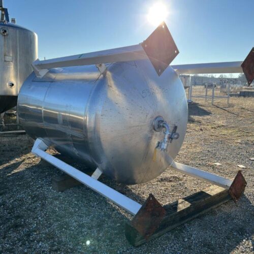 1,400 Gallon Capacity Roben Vertical Jacketed Agitated S/S Mix Tank