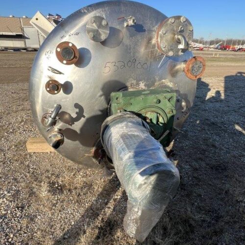 1,400 Gallon Capacity Roben Vertical Jacketed Agitated S/S Mix Tank