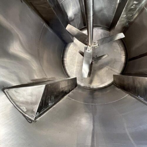 1,400 Gallon Capacity Roben Vertical Jacketed Agitated S/S Mix Tank