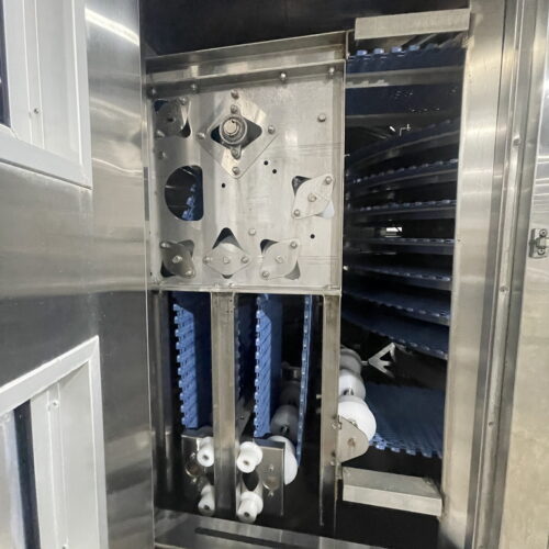 IJ White Thermal Edge Ultra Hydro Spiral Chilling Conveyor with Stainless Steel Cabinet
