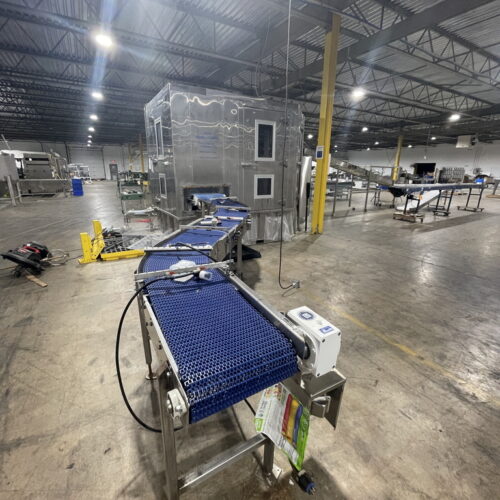 IJ White Thermal Edge Ultra Hydro Spiral Chilling Conveyor with Stainless Steel Cabinet