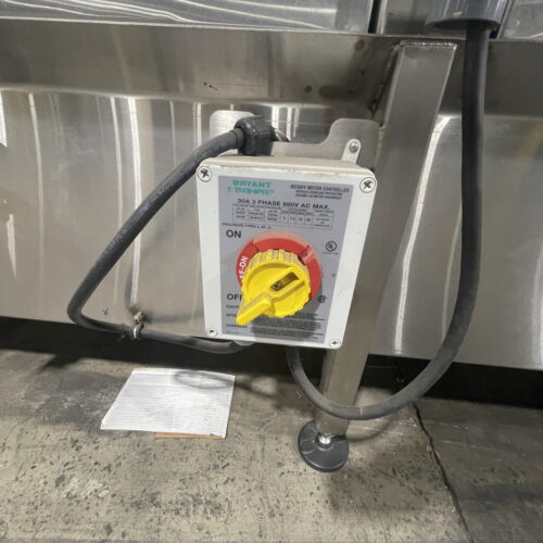 Pouch Cooler with Belting and Remote Stainless Steel Electrical Enclosure with Operator Controls