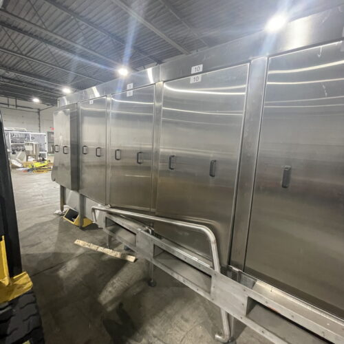 Pouch Cooler with Belting and Remote Stainless Steel Electrical Enclosure with Operator Controls