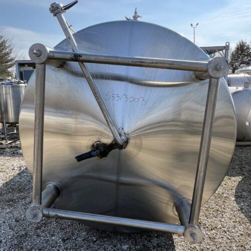 120 BBL Capacity S/S Vertical Jacketed Brite Tank