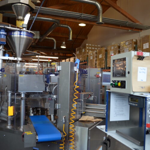 Complete Ground Coffee or Whole Bean Coffee Stand-Up Gusseted Pre-Made Zipper Pouch Packaging Line