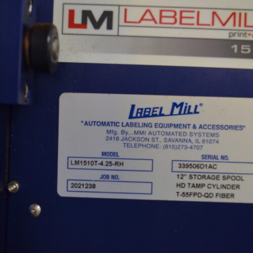 Label Mill Model LM1510T425RH Pressure Sensitive Labeler